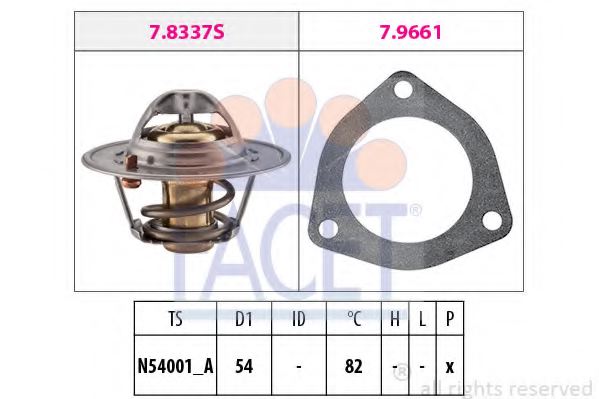 FACET 7.8644 Thermostat, coolant
